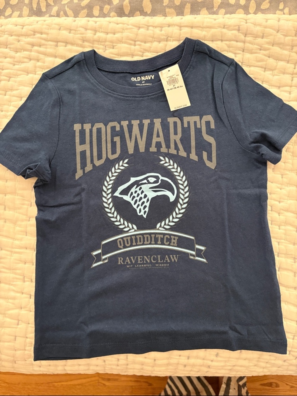 NWT Old Navy Navy Hogwarts Ravenclaw Quidditch Tee